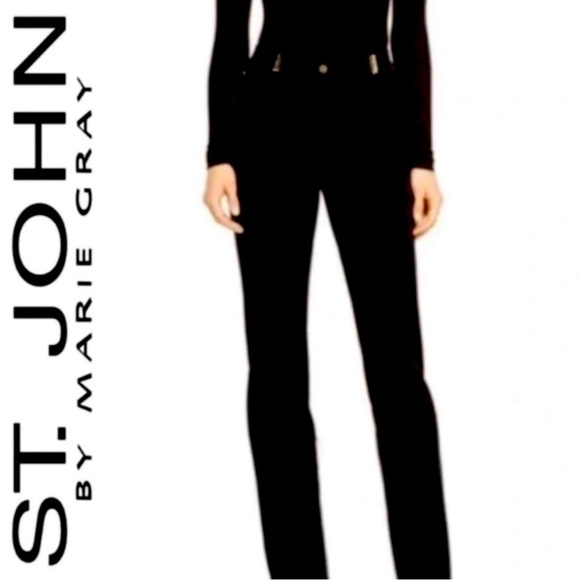 St. John Sport by Marie Black High Rise Jeans Size 2